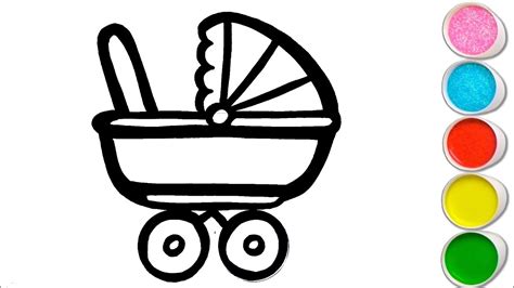 Baby Cradle Drawing Colouring And Painting For Kids And Toddlers How