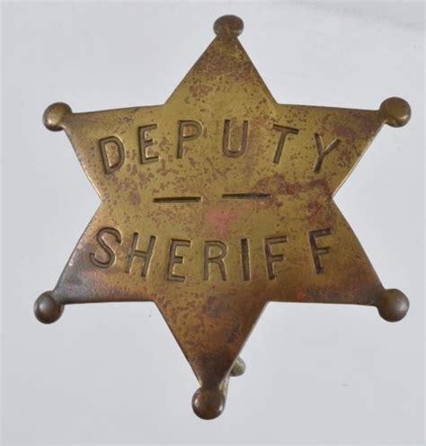 Collection Of 6 Antique Deputy Sheriff Badges