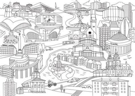 Раскраски страны и города скачать или распечатать в формате А4 Онлайн ...