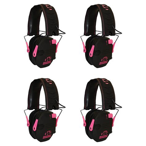 Walkers Razor Hearing Protection Pink Slim Shooter Folding Earmuffs 4 Pack Wxf 02