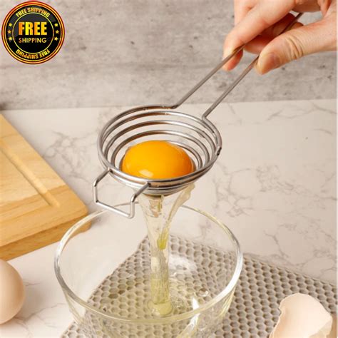 1pc Stainless Steel Egg Separator Yolk And White Sifting Filter Kitchen