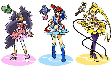 Iris, Furou, and Kamitsure dressed as Pretty Cure - Pokémon Fan Art ...