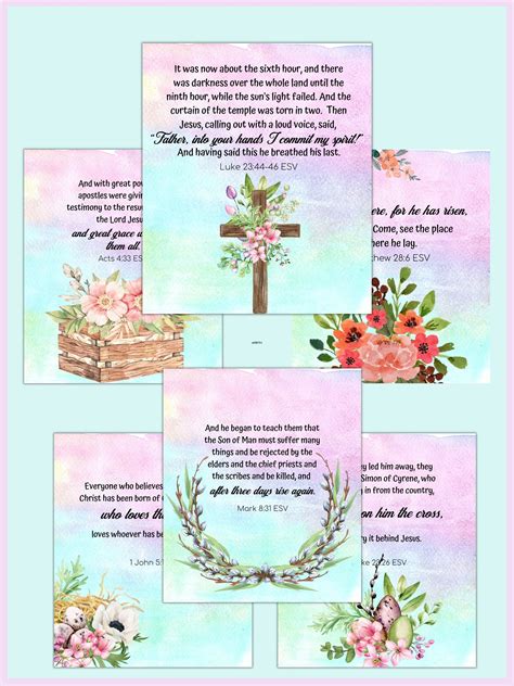 FREE Printable Easter Memory Verses | Healing Home