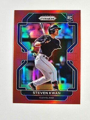 Steven Kwan Panini Prizm Rc Red Parallel Cleveland Guardians