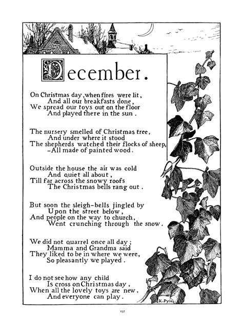 December By K Pyle Vintage Poem Old Design Shop Blog