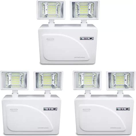 Kit 3 Luminárias Luz Emergência Led 3000 Lm Faróis Segurimax Frete grátis