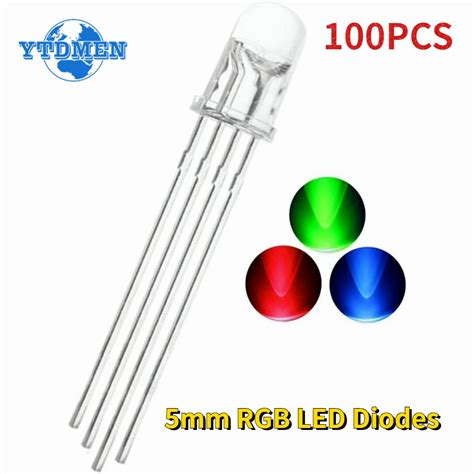 Diodes LED RVB Pour Ardu37 100 Pi Ces 5mm Cathode D Anode Commune Diode