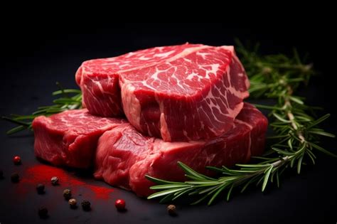 Premium Ai Image Premium Fresh Raw Beef Steaks Generative Ai