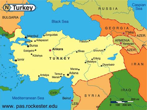 Turkey And Surrounding Countries Map | Coastal Map World