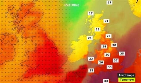 Met Office Weather Forecast Heatwave Confirmed Uk To Bask In 38c In