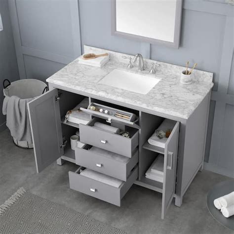 Pebble Grey Bathroom Cabinet Rispa