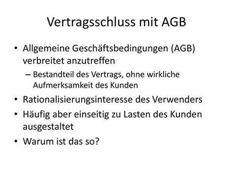 Vertragsschluss Mit Agb Ppt Herunterladen