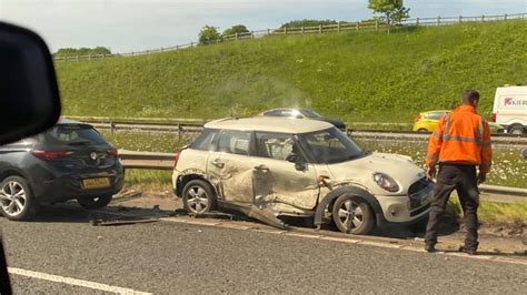 M6 Crash Incident Near Preston Closes Two Lanes And Causes Long Delays