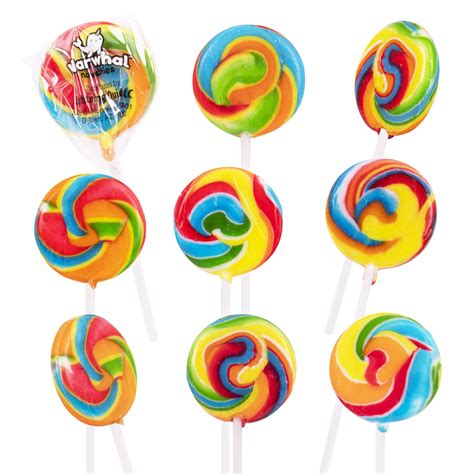 Buy Mixed Fruit Flavor Large Rainbow Lollipops Candy Suckers Gluten