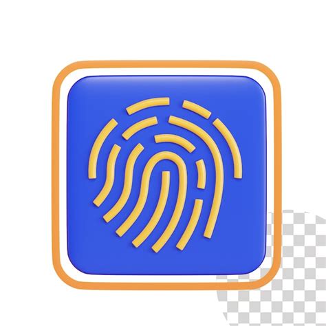 Premium Psd Fingerprint D Illustration