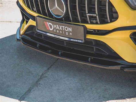 Maxton Front Splitter V2 Mercedes Amg A45 S W177 2019 Textured For Mercedes A45 S Scc