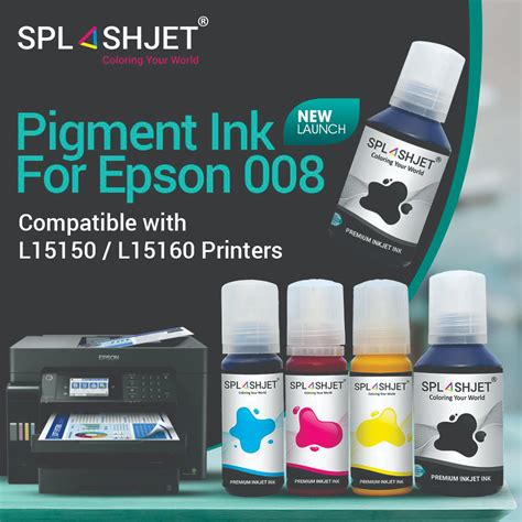 Kit 5 Refil De Tinta Premium Splashjet P Impressora Epson 524 T524