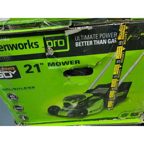 Greenworks Pro 21 In 60 Volt Battery Cordless Push Lawn