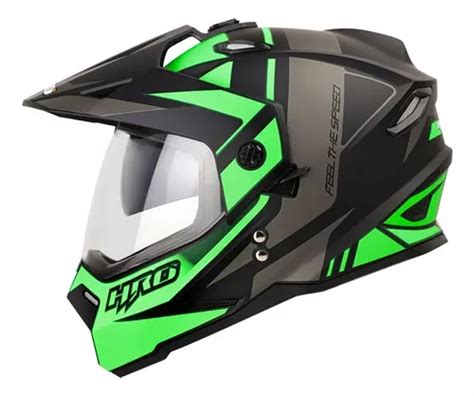 Casco Moto Hro Mx330 Certificado Dot Doble Visor Multipropos Cuotas