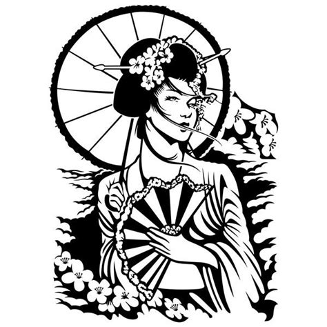 Sticker Mural Japanese Geisha