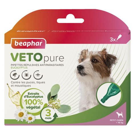 VETOpure pipette répulsive antiparasitaire pour petit chien