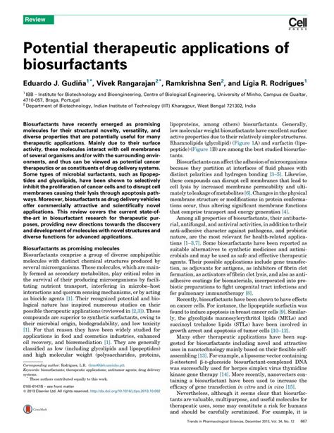 Pdf Potential Therapeutic Applications Of Biosurfactants Dokumentips