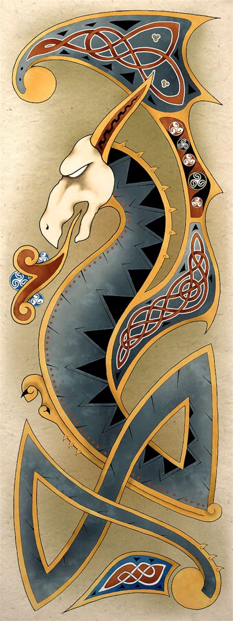 Celtic Art Poster Print Dragon Art Wall Decor Celtic Dragon - Etsy