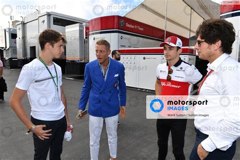 Charles Leclerc MON Alfa Romeo Sauber F1 Team And Lapo Elkann ITA