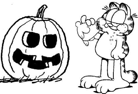 Garfield Halloween Coloring Pages - Coloring Home