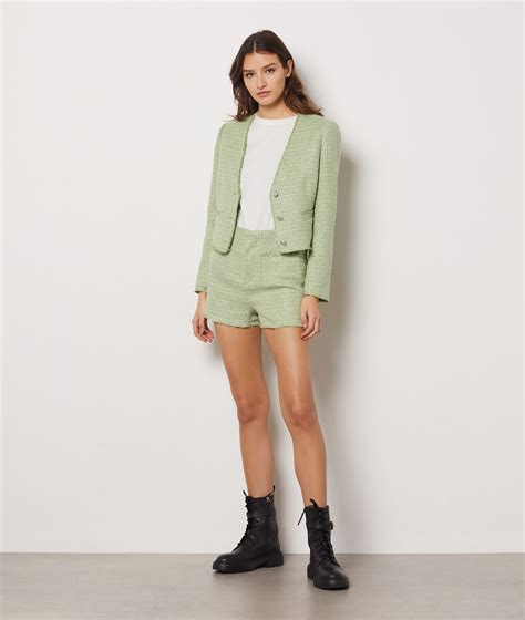 Veste Effet Tweed Sam Vert Etam