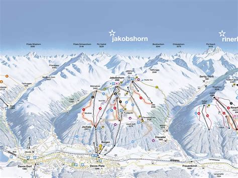 Ski map of Davos Klosters