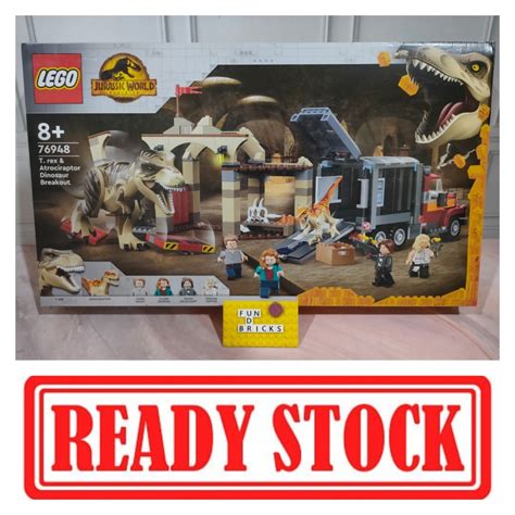 Jual Lego 76948 Jurassic World T Rex And Atrociraptor Dinosaur Breakout Shopee Indonesia