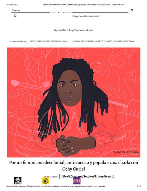 Por Un Feminismo Decolonial Antirracista Y Popular Una Charla Con Ochy