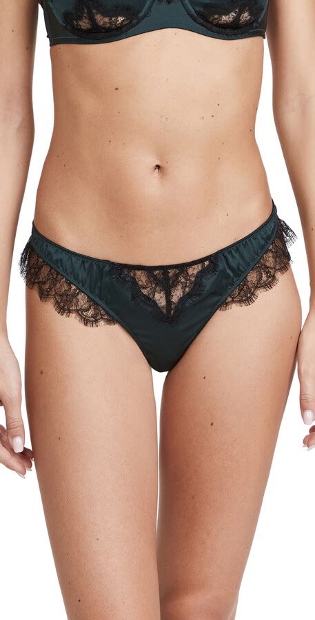 Kiki De Montparnasse Lace Inset Thong Shopstyle