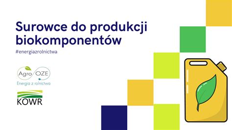 Mln Ton Surowc W Do Produkcji Biokomponent W Energiazrolnictwa