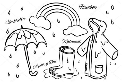 Rainy season stuff doodle Stock Vector Image by ©mhatzapa #38231103