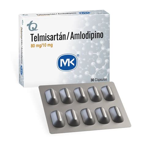 Amlodipino Telmisartan Mg Capsulas Caja X Mk Cruz Verde