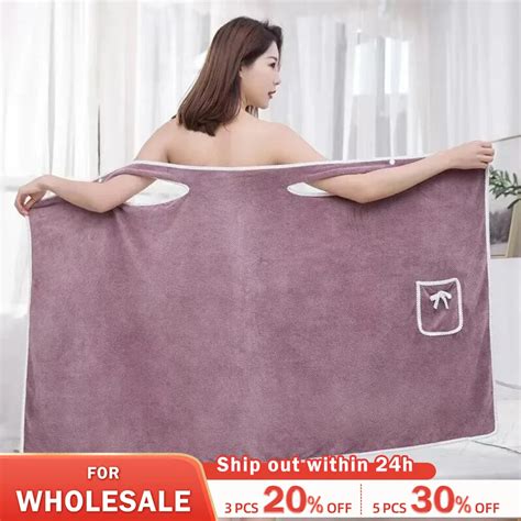 Womens Bath Towels Girls Wearable 140 85cm Fast Drying Bathing Beach