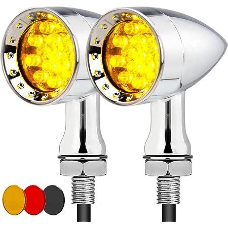 Amazon Motorcycle Turn Signals Pcs Chrome Bullet Front Rear