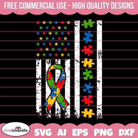 Autism Flag Svg Autism Svg Autism Awareness Svg Autism Usa Etsy