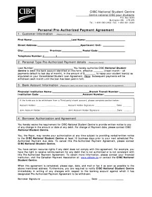 Personal Pre Authorized Debit Pad Plan Agreement Fill And Sign