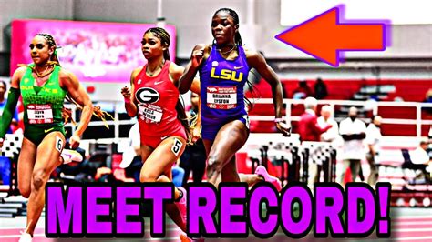 Brianna Lyston Sets Meet Record To Win Womens 60m Final At SEC Indoor