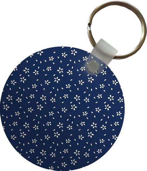 Sleutelhanger Bloesem Japans Patronen Sakura Plastic Rond