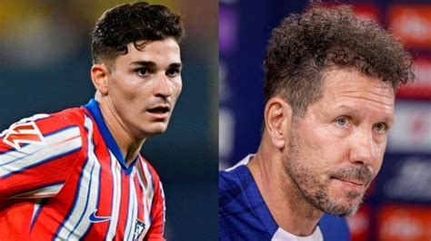 Julián Álvarez le respondió a Simeone tras su debut en Atlético Madrid