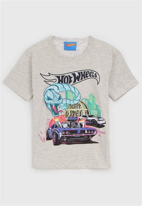 Camiseta Fakini Infantil Hot Wheels Cinza Compre Agora Dafiti Brasil