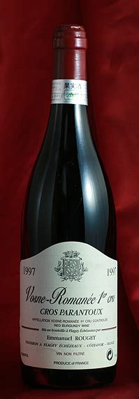 Emmanuel Rougetvosne Romanee Cros Parantoux Ml