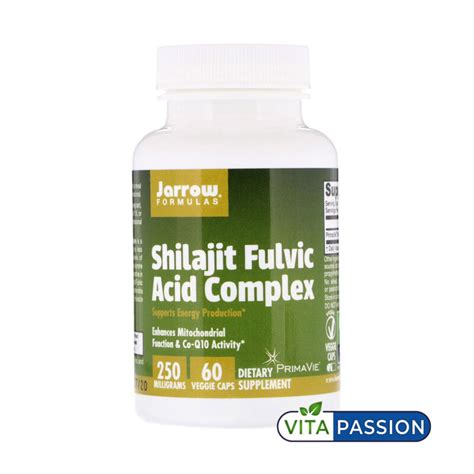 Shilajit Fulvic Acid Complex 250mg 60 Veggie Caps Jarrow Formula Vitapassion