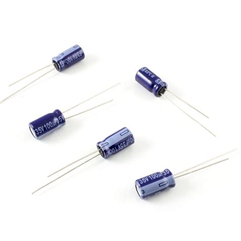 Electrolytic Capacitors 100uf35v Pack Of 5 Artekit