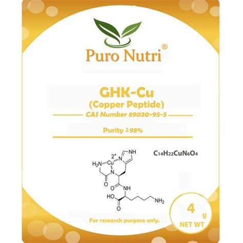 Copper Peptide Ghk Cu Copper Tripeptide High Purity 98min Powder Cas