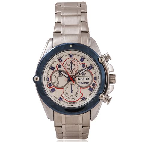 Buy Slimstar Stainless Steel Chronograph Designer Watch For Men, QJ475 ...